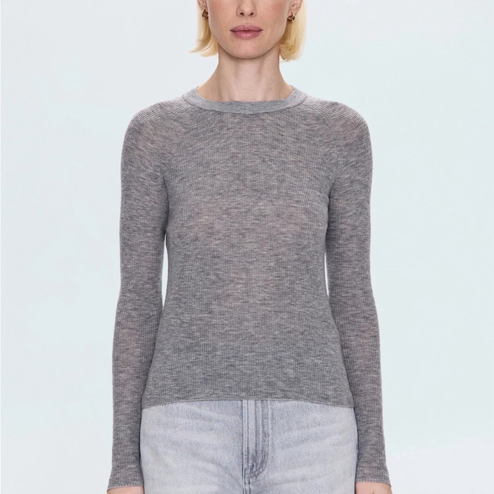 Pistola Juno Feather Weight Sweater- Heather Charcoal